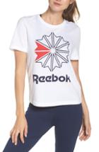 Women's Reebok Starcrest Logo Cotton Tee - White