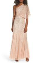 Women's Adrianna Papell Sequin One-shoulder Gown
