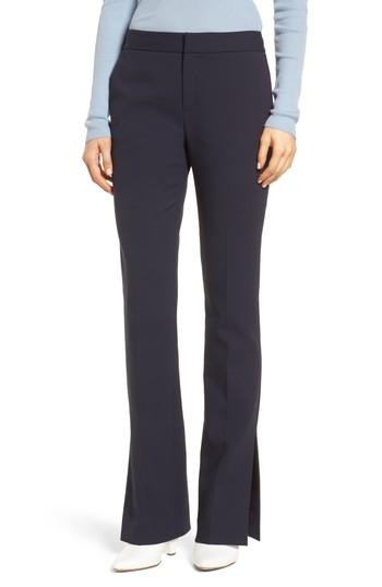 Women's Lewit Side Slit Flare Leg Pants - Blue