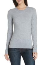 Women's Theory Slim Fit Merino Wool Crewneck Top - Grey