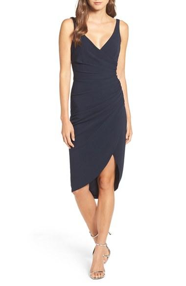 Women's Katie May Wrap Front Crepe Dress - Blue