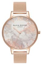Women's Oliva Burton Abstract Florals Mesh Bracelet Watch, 38mm