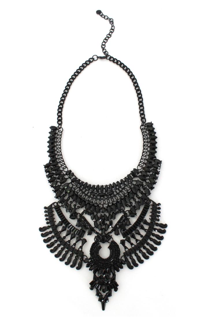 Women's Knotty Jewel Statement Necklace