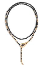Women's John Hardy Legends Cobra Black Spinel & Black Diamond Lariat Necklace