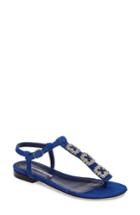 Women's Manolo Blahnik Ottolina T-strap Sandal Us / 36eu - Blue