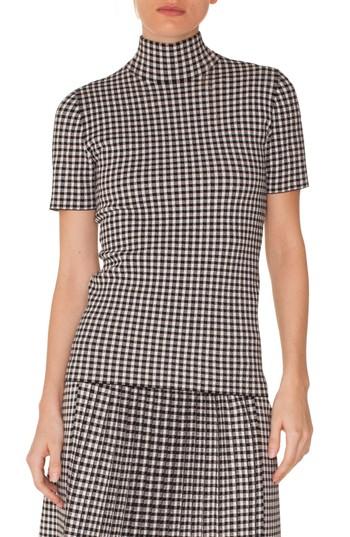 Women's Akris Punto Glen Check Knit Top - Black