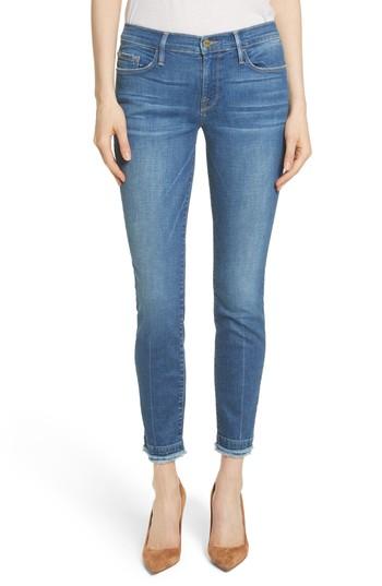 Women's Frame Le Skinny De Jeanne Double Hem Crop Jeans - Blue
