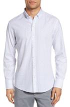 Men's Zachary Prell Benedict Trim Fit Print Sport Shirt - White