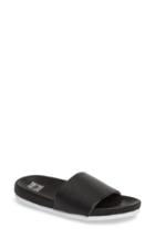 Women's Jane And The Shoe Julie Perforated Slide Sandal M - Black