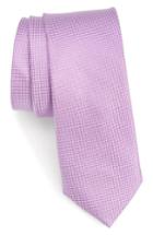 Men's Nordstrom Men's Shop Maison Solid Silk Skinny Tie, Size - Pink