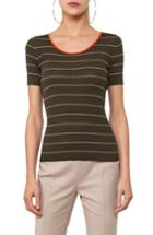Women's Akris Punto Tricolor Stripe Knit Tee - Green