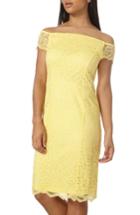 Women's Dorothy Perkins Bardot Pencil Dress Us / 10 Uk - Yellow