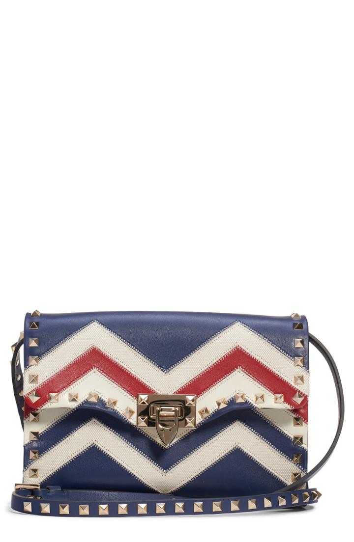 Valentino Garavani Small Rockstud Shoulder Bag - Blue