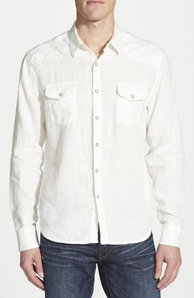 Men's Lucky Brand Classic Fit Linen Western Shirt