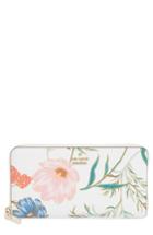 Women's Kate Spade New York Cameron Street - Blossom Lacey Faux Leather Wallet - White