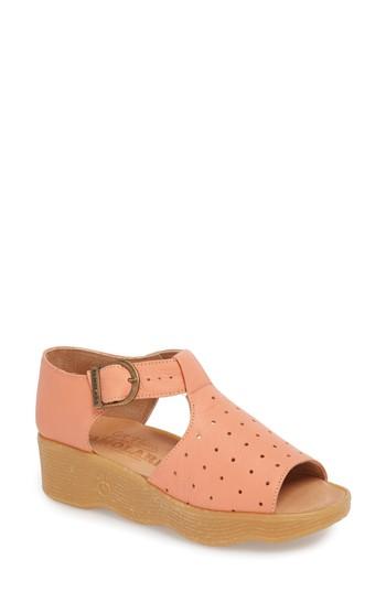 Women's Famolare Holey Moley Wedge Sandal M - Coral
