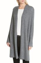 Women's Eileen Fisher Cashmere Silk Blend Open Cardigan, Size - Grey
