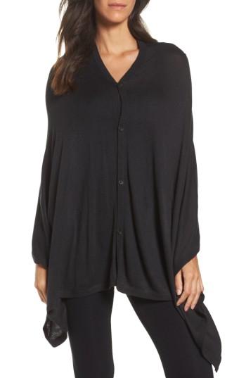 Women's Ugg Button Poncho - Black