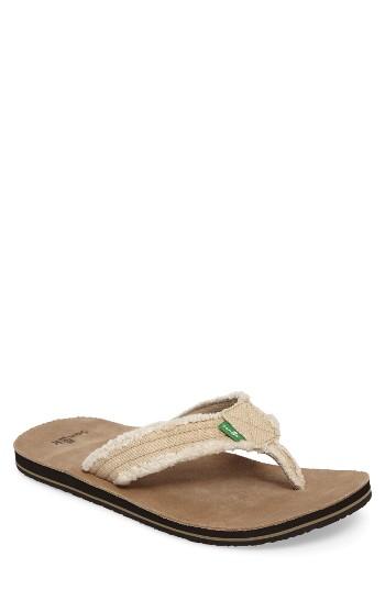 Men's Sanuk 'fraid Not' Flip Flop M - Beige
