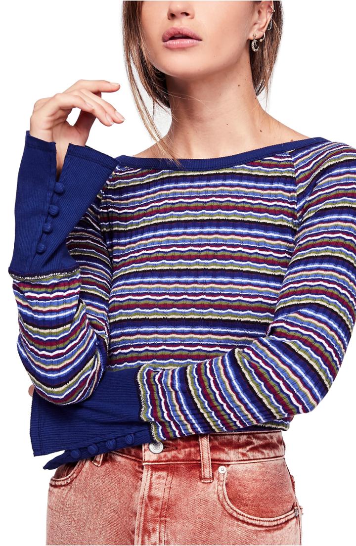 Women's Free People Donna Tee - Blue