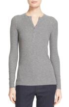 Women's Atm Anthony Thomas Melillo Ribbed Henley - Grey