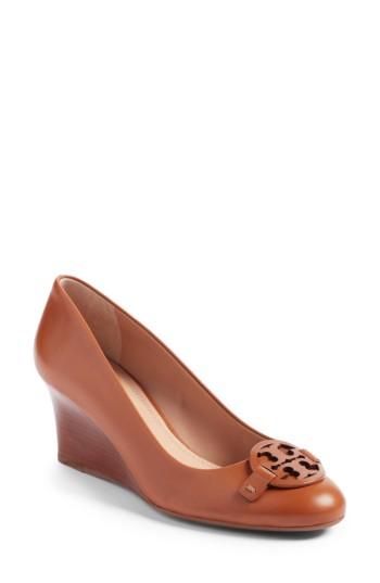 Women's Tory Burch Miller Wedge Pump .5 M - Brown
