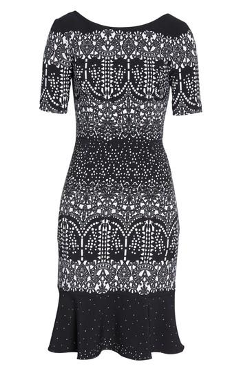 Women's Adrianna Papell Majesty Lace Fit & Flare Dress - Black