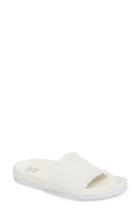 Women's Jane And The Shoe Kelsey Frayed Edge Slide Sandal M - White