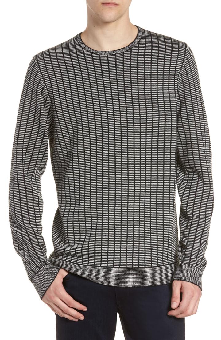 Men's Calibrate Grid Crewneck Sweater - Black