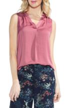 Women's Vince Camuto V-neck Rumple Satin Blouse - Pink