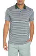 Men's Bobby Jones Rule 18 Stripe Tech Jersey Polo - Green