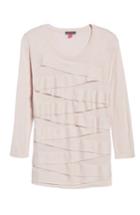 Petite Women's Vince Camuto Zigzag Sweater, Size P - Pink