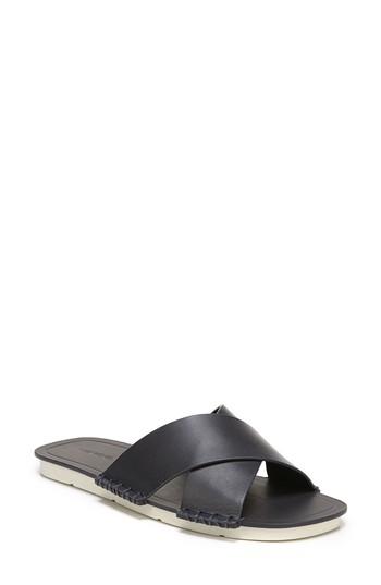 Women's Vince Nico Cross Strap Flat Sandal M - Blue