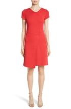 Women's St. John Collection Flap Front Milano Knit Dress - Red