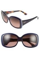Women's Maui Jim You Move Me 60mm Polarizedplus2 Sunglasses - Navy/ White/ Silk