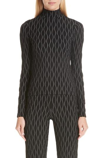 Women's Beaufille Oval Knit Turtleneck Knit Top - Black