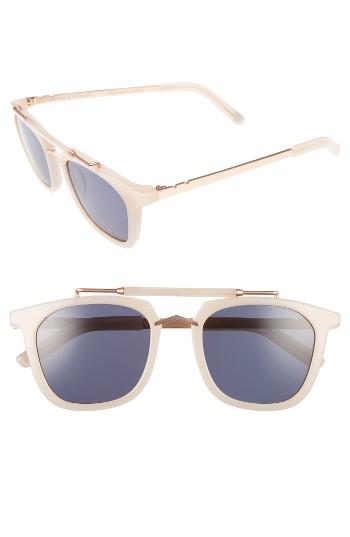 Women's Pared Camels & Caravans 50mm Retro Sunglasses - Blush/ Rose Gold Grey