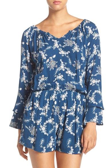 Women's Fraiche By J 'isabel' Floral Print Romper