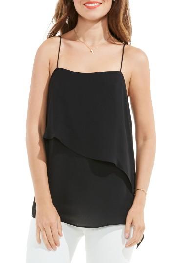 Women's Vince Camuto Asymmetrical Overlay Camisole - Black