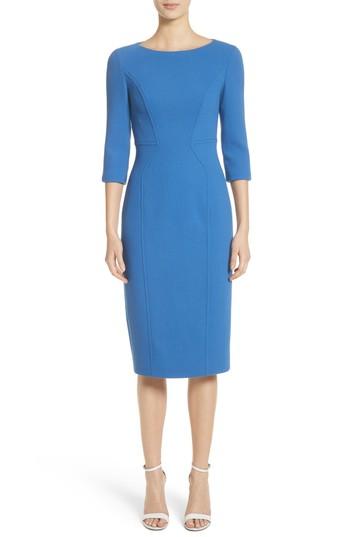 Women's Michael Kors Stretch Wool Sheath Dress - Blue