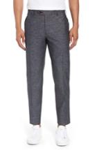 Men's Bonobos Flat Front Solid Stretch Cotton & Linen Pants X 32 - Grey