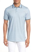 Men's Ted Baker London Abot Trim Fit Print Polo (m) - Blue