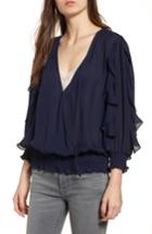 Women's Parker Larah Silk Georgette Blouse - Blue