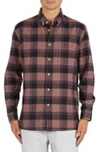 Men's Barney Cools Cabin Plaid Flannel Sport Shirt - Red