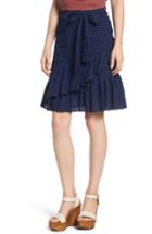 Women's Moon River Fray Detail Miniskirt - Blue