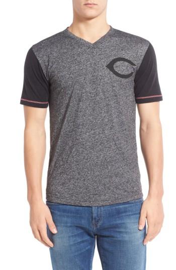 Men's Red Jacket 'cincinnati Reds - Onyx' Trim Fit V-neck T-shirt, Size - Black