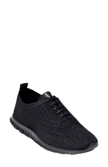 Women's Cole Haan Zer?grand Wingtip Sneaker .5 B - Black
