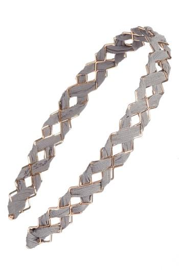 Tasha Geo Woven Headband, Size - Grey