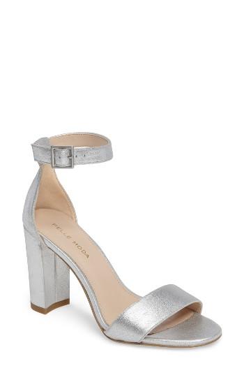 Women's Pelle Moda 'bonnie' Ankle Strap Sandal M - Metallic