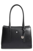 Lodis Business Chic Paula Rfid-protected Coated Leather & Suede Brief Shoulder Bag - Black